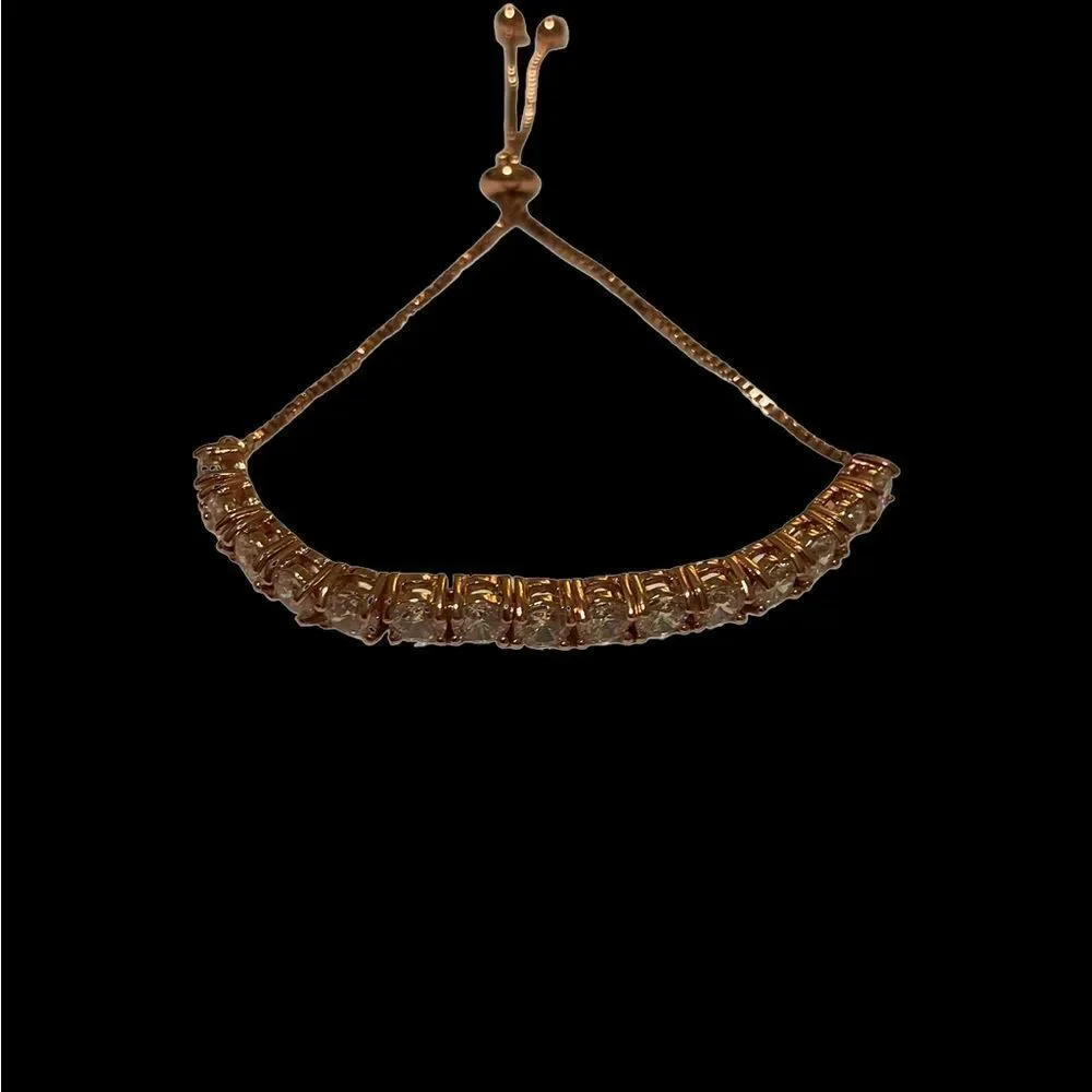 Rose Gold CZ Slide Bracelet